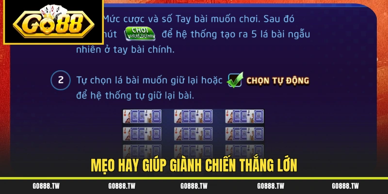 Mẹo hay giúp giành chiến thắng lớn