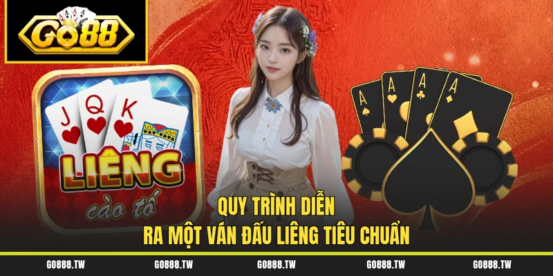 Quy trình diễn ra một ván đấu Liêng tiêu chuẩn